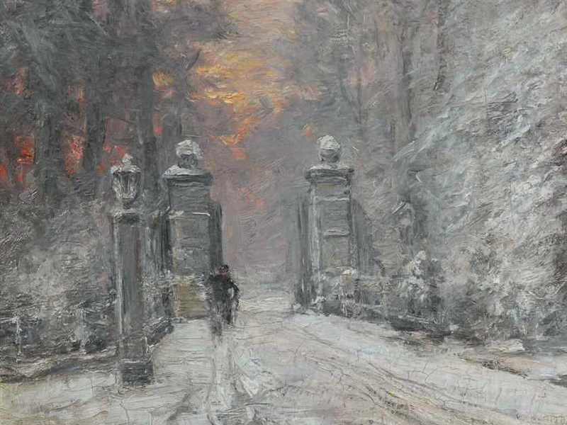 1850-Louis Apol - Ingresso di una villa nei pressi dell'Aia